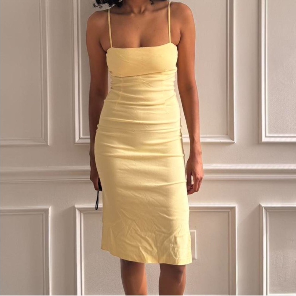Butter Yellow midi dress